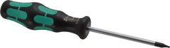 Wera - T5 Torx Driver - 2-3/8" Blade Length, 5" OAL, Ergonomic Handle - Eagle Tool & Supply