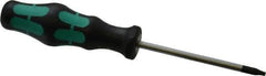 Wera - T7 Torx Driver - 2-3/8" Blade Length, 5" OAL, Ergonomic Handle - Eagle Tool & Supply