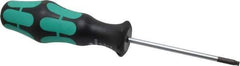 Wera - T15 Torx Driver - 3-3/16" Blade Length, 6-7/8" OAL, Ergonomic Handle - Eagle Tool & Supply