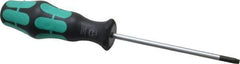 Wera - T20 Torx Driver - 4" Blade Length, 7-7/8" OAL, Ergonomic Handle - Eagle Tool & Supply