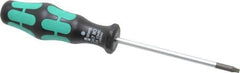 Wera - T10 Torx Driver - 3-3/16" Blade Length, 6-1/4" OAL, Ergonomic Handle - Eagle Tool & Supply