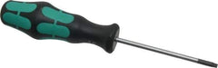Wera - T15 Torx Driver - 3-3/16" Blade Length, 6-7/8" OAL, Ergonomic Handle - Eagle Tool & Supply