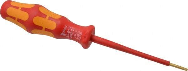 Wera - 161mm OAL Standard Slotted Screwdriver - Round Shank, Ergonomic Handle - Eagle Tool & Supply