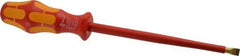 Wera - 287mm OAL Standard Slotted Screwdriver - Round Shank, Ergonomic Handle - Eagle Tool & Supply