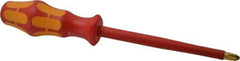 Wera - #3, 10-5/16" OAL, Insulated Phillips Screwdriver - 6" Blade Length, Round Shank, Ergonomic Handle - Eagle Tool & Supply