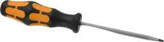 Wera - 161mm OAL Standard Slotted Screwdriver - Hexagon Shank, Ergonomic Handle - Eagle Tool & Supply