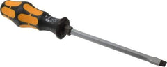 Wera - 262mm OAL Standard Slotted Screwdriver - Hexagon Shank, Ergonomic Handle - Eagle Tool & Supply