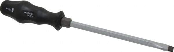 Wera - 317mm OAL Standard Slotted Screwdriver - Hexagon Shank, Ergonomic Handle - Eagle Tool & Supply