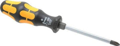 Wera - #2, 8" OAL, Demolition Phillips Screwdriver - 4" Blade Length, Hexagon Shank, Ergonomic Handle - Eagle Tool & Supply