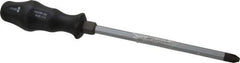 Wera - #4, 12-3/8" OAL, Demolition Phillips Screwdriver - 8" Blade Length, Hexagon Shank, Ergonomic Handle - Eagle Tool & Supply