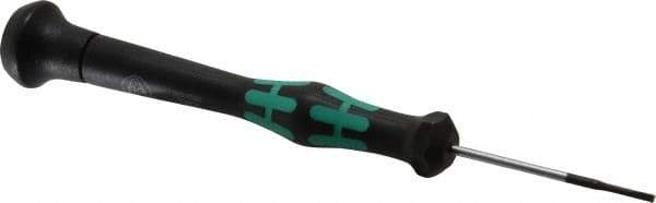 Wera - Electronic/Electrostatic Slotted Screwdriver - 40mm Blade Length, Round Shank, Ergonomic Handle - Eagle Tool & Supply