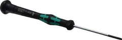 Wera - Electronic/Electrostatic Slotted Screwdriver - 60mm Blade Length, Round Shank, Ergonomic Handle - Eagle Tool & Supply