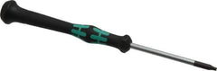 Wera - T9 Torx Driver - 2-3/8" Blade Length, 6-3/16" OAL, Micro Handle - Eagle Tool & Supply