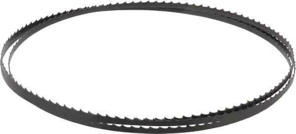 Starrett - 4 TPI, 6' 8" Long x 1/4" Wide x 0.025" Thick, Welded Band Saw Blade - Carbon Steel, Toothed Edge, Raker Tooth Set, Flexible Back, Contour Cutting - Eagle Tool & Supply