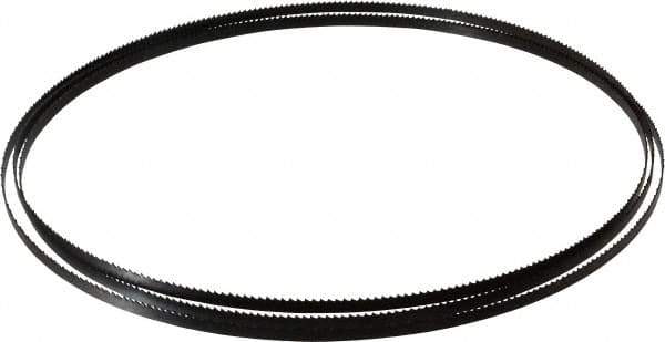 Starrett - 10 TPI, 7' 9" Long x 1/4" Wide x 0.025" Thick, Welded Band Saw Blade - Carbon Steel, Toothed Edge, Raker Tooth Set, Flexible Back, Contour Cutting - Eagle Tool & Supply