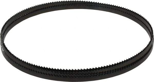 Starrett - 6 TPI, 12' 6" Long x 3/8" Wide x 0.025" Thick, Welded Band Saw Blade - Carbon Steel, Toothed Edge, Raker Tooth Set, Flexible Back, Contour Cutting - Eagle Tool & Supply