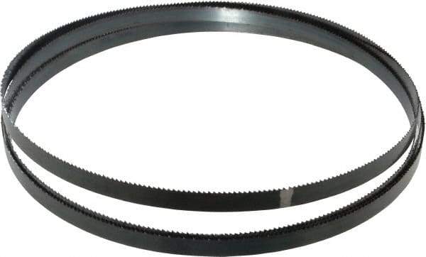 Starrett - 10 TPI, 12' 10" Long x 1/2" Wide x 0.025" Thick, Welded Band Saw Blade - Carbon Steel, Toothed Edge, Raker Tooth Set, Flexible Back, Contour Cutting - Eagle Tool & Supply