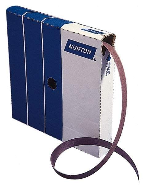 Norton - 1" x 50 Yd 180 Grit Aluminum Oxide Cloth Roll - Very Fine Grade, J Weighted Backing - Eagle Tool & Supply