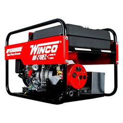 Winco Inc - 4-1/2 hr Full Load Time, 6 kW, Electric/Pull Start, Gasoline & Natural Gas Portable Power Generator - 7 Gal Tank, 32-3/4" Long x 22-1/2" Wide x 22" Deep, 389 cc Engine - Eagle Tool & Supply