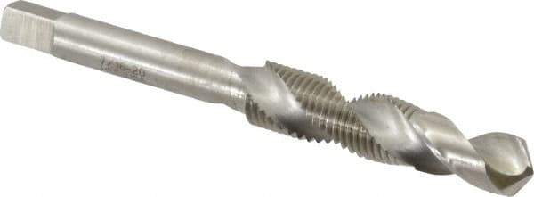 Interstate - 7/16-20 UNF, H3, 3-3/4" OAL, 0.3955" Drill Diam x 1" Drill Length, Combination Drill & Tap - 1-3/16" Thread Length, High Speed Steel - Eagle Tool & Supply