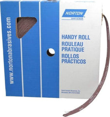 Norton - 1" x 50 Yd 50 Grit Aluminum Oxide Cloth Roll - Coarse Grade, J Weighted Backing - Eagle Tool & Supply