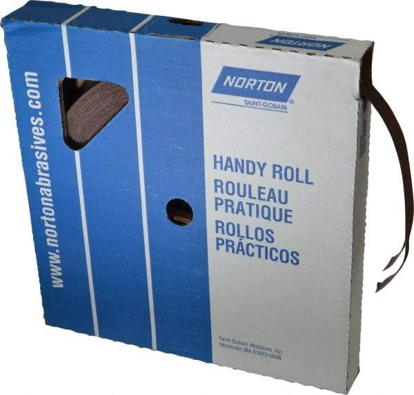 Norton - 1" x 50 Yd 60 Grit Aluminum Oxide Cloth Roll - Medium Grade, J Weighted Backing - Eagle Tool & Supply