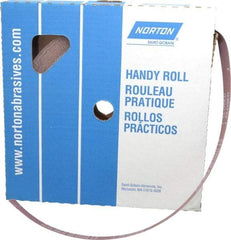 Norton - 1" x 50 Yd 100 Grit Aluminum Oxide Cloth Roll - Fine Grade, J Weighted Backing - Eagle Tool & Supply