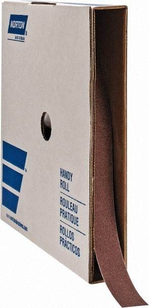 Norton - 1" x 50 Yd 120 Grit Aluminum Oxide Cloth Roll - Fine Grade, J Weighted Backing - Eagle Tool & Supply