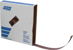 Norton - 1" x 50 Yd 220 Grit Aluminum Oxide Cloth Roll - Very Fine Grade, J Weighted Backing - Eagle Tool & Supply