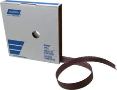 Norton - 1" x 50 Yd 600 Grit Aluminum Oxide Cloth Roll - Extra Fine Grade, J Weighted Backing - Eagle Tool & Supply