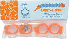 Loc-Line - Unthreaded, 1/2" Hose Inside Diam, Coolant Hose Element Clamp - For Use with 1/2" Loc-Line Modular Hose System, 4 Pieces - Eagle Tool & Supply