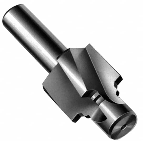 Made in USA - 7/8-14" Port, 1.415" Spotface Diam, 5/8" Tube Outside Diam, Plain Pilot, Straight Shank, High Speed Steel Porting Tool - Eagle Tool & Supply