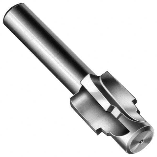 Made in USA - 7/8-14" Port, 1.364" Spotface Diam, 5/8" Tube Outside Diam, Plain Pilot, Straight Shank, High Speed Steel Porting Tool - Eagle Tool & Supply