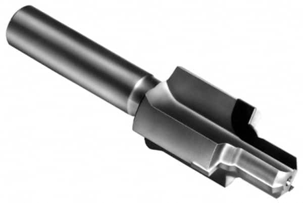Made in USA - 7/8-14" Port, 1.364" Spotface Diam, 5/8" Tube Outside Diam, Reamer Pilot, Straight Shank, Carbide Tipped Porting Tool - Eagle Tool & Supply