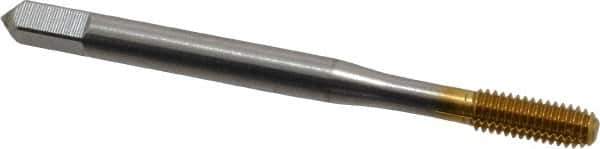 Balax - M4x0.70 Metric Coarse D7 Thread Limit Bottoming Thread Forming Tap - High Speed Steel, TiN Finish, 2-1/8" OAL, 3/4" Thread Length, Right Hand Thread, Series BXMB - Eagle Tool & Supply