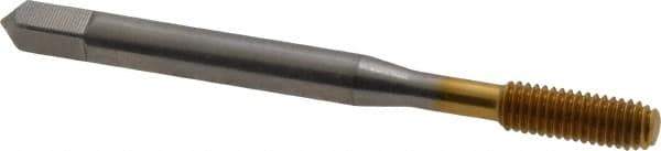 Balax - M5x0.80 Metric Coarse D4 Thread Limit Bottoming Thread Forming Tap - High Speed Steel, TiN Finish, 2-3/8" OAL, 7/8" Thread Length, Right Hand Thread, Series BXMB - Eagle Tool & Supply