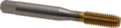 Balax - M8x1.25 Metric Coarse D5 Thread Limit Bottoming Thread Forming Tap - High Speed Steel, TiN Finish, 2-23/32" OAL, 1-1/8" Thread Length, Right Hand Thread, Series BXMB - Eagle Tool & Supply