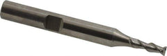 SGS - 3mm, 8mm LOC, 6mm Shank Diam, 52mm OAL, 2 Flute, Solid Carbide Square End Mill - Single End, Uncoated, Spiral Flute, 45° Helix, Centercutting, Right Hand Cut, Right Hand Flute, Series 44 - Eagle Tool & Supply