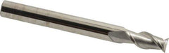 SGS - 6mm, 13mm LOC, 6mm Shank Diam, 57mm OAL, 2 Flute, Solid Carbide Square End Mill - Single End, Uncoated, Spiral Flute, 45° Helix, Centercutting, Right Hand Cut, Right Hand Flute, Series 44 - Eagle Tool & Supply