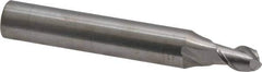 SGS - 1/4", 2 Flute, Single End, Solid Carbide, 0.01" Corner Radius End Mill - 2-1/2" OAL, 45° Helix, Right Hand Flute, 3/8" LOC, Right Hand Cut - Eagle Tool & Supply