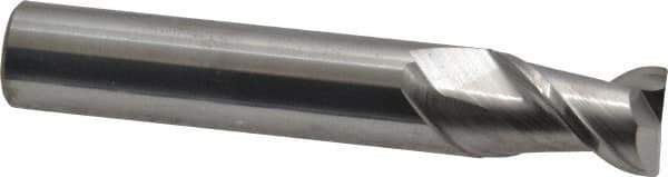 SGS - 1/2", 2 Flute, Single End, Solid Carbide, 0.02" Corner Radius End Mill - 3" OAL, 45° Helix, Right Hand Flute, 3/4" LOC, Right Hand Cut - Eagle Tool & Supply