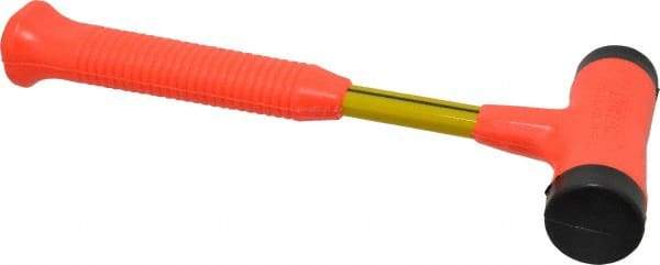 NUPLA - 16 oz Head 1-3/8" Face Diam Fiberglass Slim Head Dead Blow Hammer - 12" OAL, Fiberglass Handle - Eagle Tool & Supply