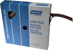 Norton - 1-1/2" x 50 Yd 100 Grit Aluminum Oxide Cloth Roll - Fine Grade, J Weighted Backing - Eagle Tool & Supply