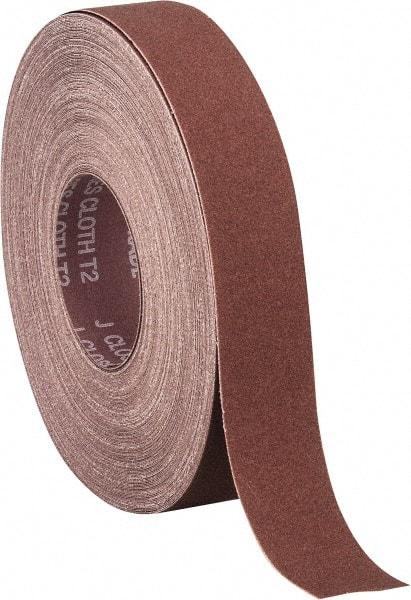 Norton - 1-1/2" x 50 Yd 150 Grit Aluminum Oxide Cloth Roll - Very Fine Grade, J Weighted Backing - Eagle Tool & Supply