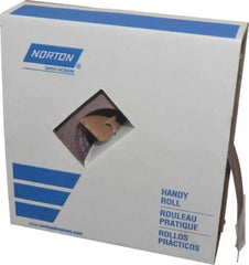 Norton - 1-1/2" x 50 Yd 180 Grit Aluminum Oxide Cloth Roll - Very Fine Grade, J Weighted Backing - Eagle Tool & Supply