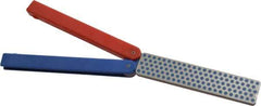 DMT - Fine/Coarse Grade, Double Sided Diamond Sharpener - 600/325 Grit, 25/45 Micron, Diamond Area 4.3" Long x 1" Wide, 9-1/2" Open Length, 5" Closed Length - Eagle Tool & Supply