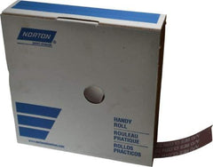 Norton - 1-1/2" x 50 Yd 220 Grit Aluminum Oxide Cloth Roll - Very Fine Grade, J Weighted Backing - Eagle Tool & Supply