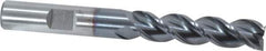 Cleveland - 3/8", 1-1/2" LOC, 3/8" Shank Diam, 3-1/4" OAL, 3 Flute, Powdered Metal Square End Mill - Single End, TiCN Finish, Spiral Flute, 42° Helix, Centercutting, Right Hand Cut, Right Hand Flute, Series PM-539R - Eagle Tool & Supply