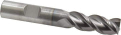 Cleveland - 1/2", 1-1/4" LOC, 1/2" Shank Diam, 3-1/4" OAL, 3 Flute, Powdered Metal Square End Mill - Single End, TiCN Finish, Spiral Flute, 42° Helix, Centercutting, Right Hand Cut, Right Hand Flute, Series PM-539R - Eagle Tool & Supply