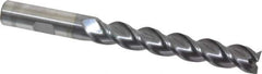 Cleveland - 1/2", 3" LOC, 1/2" Shank Diam, 5" OAL, 3 Flute, Powdered Metal Square End Mill - Single End, TiCN Finish, Spiral Flute, 42° Helix, Centercutting, Right Hand Cut, Right Hand Flute, Series PM-539R - Eagle Tool & Supply